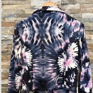 Inkblot print Moto Biker Jacket